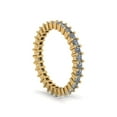 thumbnail image 3 of Natural 1.25Ct Princess Cut Diamond Shared Prong Women's Anniversary Wedding Eternity Band Ring Solid 14k Yellow Gold H SI2, 3 of 3