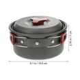 thumbnail image 2 of Phenofice 1 Set Camping Cooking Pot Set Aluminum Alloy Round for BBQ, 2 of 4