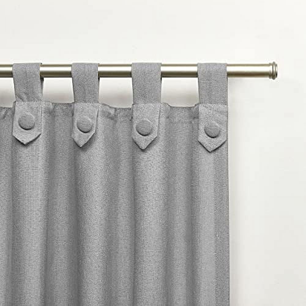 Exclusive Home Loha Tuxedo Tab Top Curtain Panel Pair, 54"x84", Dove Grey