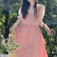 thumbnail image 4 of Cute Sweet Women's Summer Dress with Puff Sleeves, Stylish Two-Piece Look, Perfect for Daily Wear, School, or Travel, 4 of 8