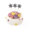 thumbnail image 2 of Decoración de cupcakes Macarena de nieve negro 10 piezas, 2 of 7