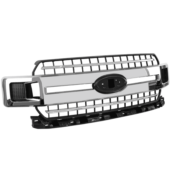 WaiRitoday Chrome Compatible with 2018 19-2020 Ford F-150 Front Radiator Honeycomb Grille JL3Z-8200-EA