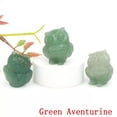 thumbnail image 6 of K-KED Natural Green Aventurine Quartz Crystal Stone Owl Carved Lucky Charms Mini Decor, 6 of 9