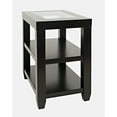 thumbnail image 2 of Jofran Urban Icon Contemporary Glass Inlay Chair Side End Table with Storage, 2 of 6