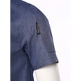 thumbnail image 6 of Venjoe Unisex Men&Women Short Sleeve Chef Coat Stand Collar Chef Jacket Kitchen Shirt Workwear Blue XL, 6 of 7