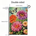 thumbnail image 3 of Heduofu Zinnias in Bloom Spring Welcome Garden Flag Double Sided, House Yard Outdoor Decor, Seasonal Arrangement Home Outside lawn Farmhouse Decoration  White, 3 of 6