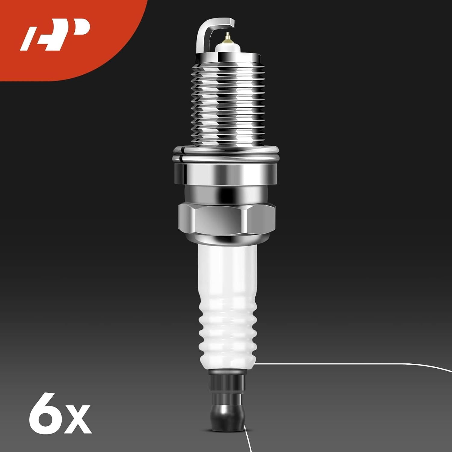 A-Premium Set of 6 Ignition Coil Pack and Iridium Spark Plugs Compatible with Mitsubishi Outlander 2007-2013 3.0L, Replace# 1832A025