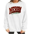 thumbnail image 3 of Womens Plus Size Christmas Sweatshirts 3/4 Length Sleeve Tops Xmas Graphic Christmas Top Funny Causal Christmas Shirt Tops Fleece Xmas Holiday Top, 3 of 6