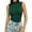 Sleeveless-Deep Green, variant on MOYIKO Mock Turtleneck for Women Fitted Sleeveless Tops Tight Shirts Tees