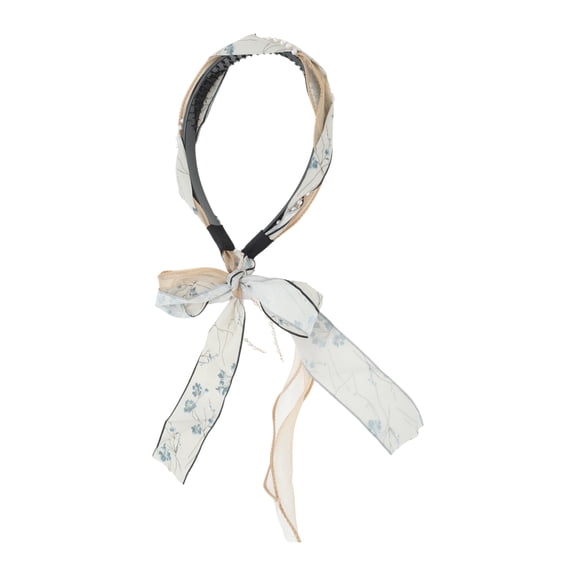 Unique Bargains 1 Pc Headband Faux Pearl Hair Accessories for Women Champagne Beige