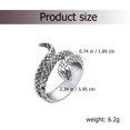 thumbnail image 2 of 1PC Élégant Serpent en Forme d'Anneau Réglable Rétro Cobra Anneau de Personnalité Doigt Décoration Fête Bague pour Hommes Garçons (No.9), 2 of 6