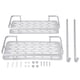 thumbnail image 3 of Estante de almacenamiento de aluminio para baño, estante de almacenamiento de baño de pared de aluminio de doble capa, estante de almacenamiento para secador de pelo, solución innovadora, 3 of 8