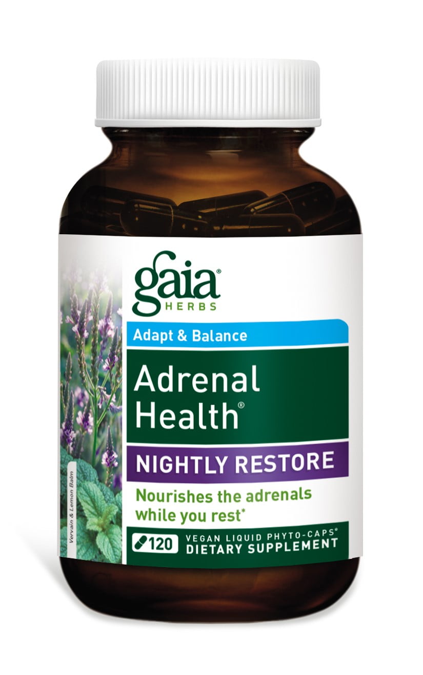 Gaia Herbs Adrenal Health Nightly Restore Vegan Liquid PhytoCapsules