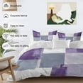 thumbnail image 3 of Abstract Purple Bedding Duvet Cover Set King Size 4 Pieces Gray Mottled Graffiti Color Block Modern Art Bedding Set with Zipper Closure, 1 Comforter Cover 92x106 Inches 1 Flat Sheet & 2 Pillow Cases, 3 of 7