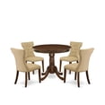 thumbnail image 3 of East West Furniture 5 Pc Dining Table Set Consist of a Round Table and 4 Parson Chairs, 3 of 6
