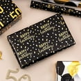 thumbnail image 5 of Birthday Wrapping Paper Roll - Mini Roll - Metallic Foil with Balloon, Happy Birthday and 50" Lettering - 17 x 120 inches, 3 Rolls (42.5 sq.ft.ttl.), 5 of 14