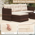thumbnail image 3 of Resenkos Patio Furniture Sets,Outdoor & Patio Furniture Sets,2-Piece Outdoor Wicker Furniture Set with Tempered Glass Coffee Table and Soft Cushions-Beige, 3 of 11