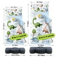 thumbnail image 6 of AOLOA Personalized Dinosaur Nap Mat for Kids – Soft Fleece Toddler Sleeping Mat with Custom Name – Ideal for Daycare, Preschool, and Travel(Cushions + Pillows22.5"x55"+Blanket size: 33.5" x 45"), 6 of 8