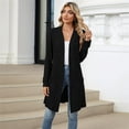 thumbnail image 5 of Women'S Fall Fashion Light-Weight Soft Knit Cardigan Long Sleeve Open Front Coat with Pockets Black XL, 5 of 9