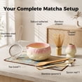 thumbnail image 5 of Okjoy Matcha Whisk Set, 8-Piece Ceramic Matcha Making kit with Bamboo Whisk, Bowl, Scoop & Gift Box, Pink, 5 of 9