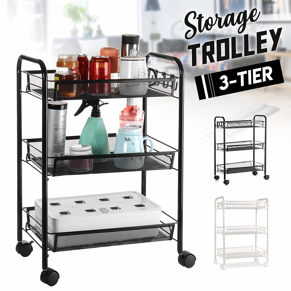 3/4/5Tier Wire Shelving Unit Steel Large Metal Shelf ...