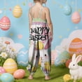 thumbnail image 4 of mgoYE Girls Clothes Size 6 Easter Day Outfit for Toddler Girls Jumpsuit Romper Spring Summer Outfit with Pockets(Light Yellow,3-4 Years), 4 of 6