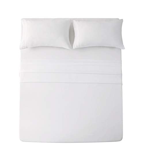 White Sheets Queen Set,White Queen Sheets,White Bed Sheets Queen,Deep