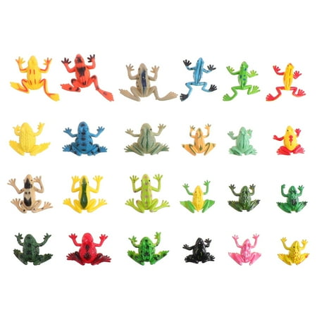 

24pcs Simulation Frogs Models Frogs Statues Frogs Figurines Frogs Toys for Kids