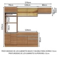 thumbnail image 3 of Cocina Integral 270cm Madesa Glamy Marrón, 3 of 10