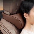 thumbnail image 4 of Luckky Universal Memory Foam Car Headrest Neck Pillow, Soft Comfortable Auto Head‑Support Cushion, Ergonomic Travel Neck Rest Pillow for Car Seat, Brown, 4 of 6