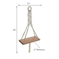 thumbnail image 2 of Macrame Wall Hanger With Wooden Shelf, 2 of 3