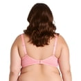 thumbnail image 4 of Curve Muse Women's Plus Size Unlined Underwire Lace Bra with Cushion Straps-PINK PRINT,NUDE- Size:34C, 4 of 6