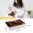 thumbnail image 5 of Halloween Portable PU Leather Jewelry Organizer Stand Display Case Earring Organizer with Removable Compartment, 5 of 6