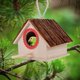 thumbnail image 5 of Casa para pájaros hecha a mano, nido para el hogar para pájaros de madera de gran tamaño y alta resistencia, 5 of 8