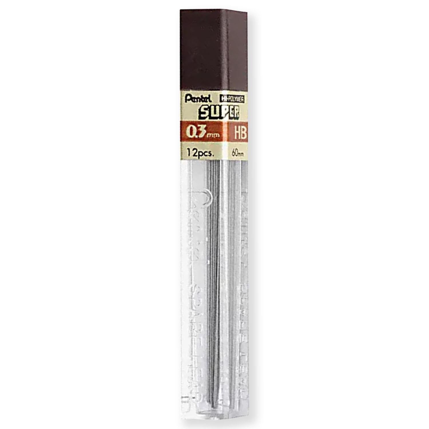 Pentel P203 Automatic Mechanical Pencils - HB Lead - With Refills - Pack of 6 in Pillow Packaging