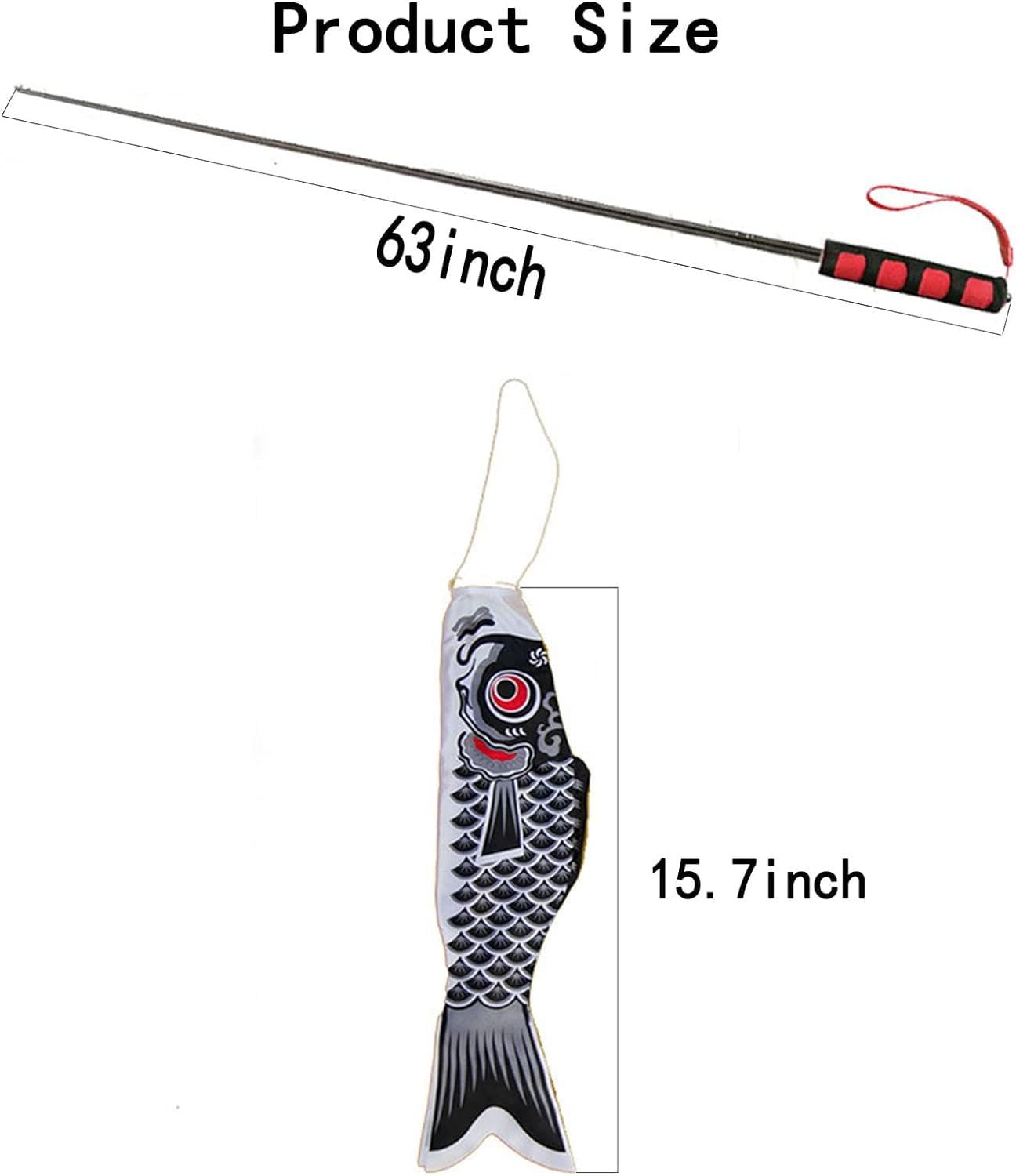 4 stücke 40cm Koi Nobori Wasserdichte Karpfen Wind... - Viceal