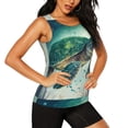 thumbnail image 2 of Bixox Women's Watercolor Turtle1 Printed Sleeveless Fitness Workout Running Quick-Dry Tank Top, 2 of 7