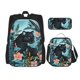 thumbnail image 1 of Disketp Black Panther Floral Illustration Mochila Estampada de Gran Capacidad con Lonchera y Estuche, Set de 3 Piezas para Estudiantes, 1 of 7