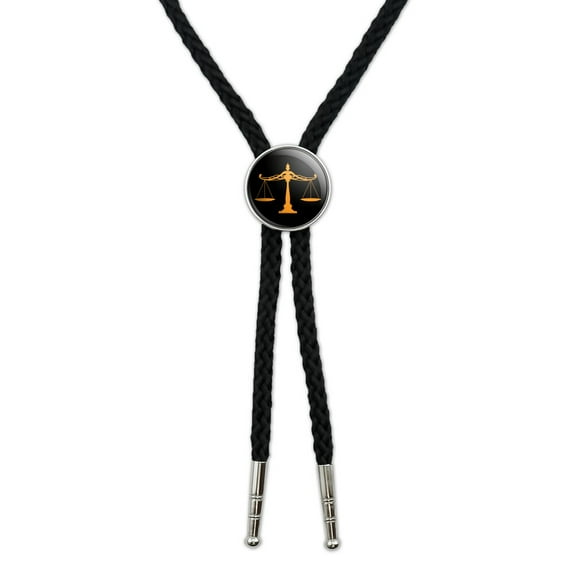 Scales Of Justice Legal Lawyer Western Southwest Cowboy Necktie Bow Bolo Tie