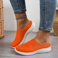 thumbnail image 5 of EKVAHL Women Breathable Mesh Slip On Mules Closed Toe Backless Sneakers Lightweight Breathable Comfortable Walking Shoes for Nursing & Standing All Day Saffron, 5 of 6