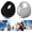 Black+Gray, variant on 2 Pack Foldable Ear Warmers Adjustable Knitted Earmuffs with Fuzzy Fleece Lining Unisex Furry Winter Earmuffs