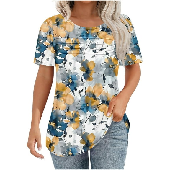 Womens Shirts Short Sleeve Cotton Womens Tops Plus Size Dressy Summer Tshirts Shirts for Women Women Shirts