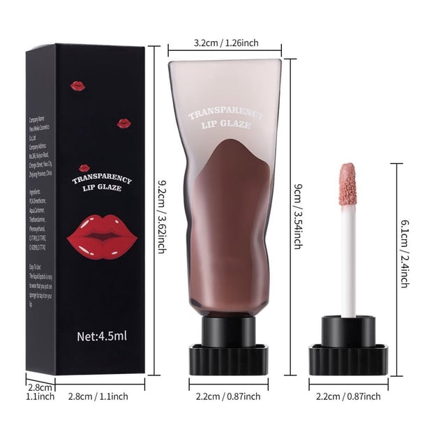 Brillo labial rojo hidratante para labios, efecto espejo, ligero, de larga duración, fácil de colorear, 4,5 ml