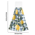 thumbnail image 6 of Yayeee Kitchen Hanging Hand Towels Set of 2 with Loop Bathroom Absorbent Tie Towel, Retro Beige Lemon, 6 of 7