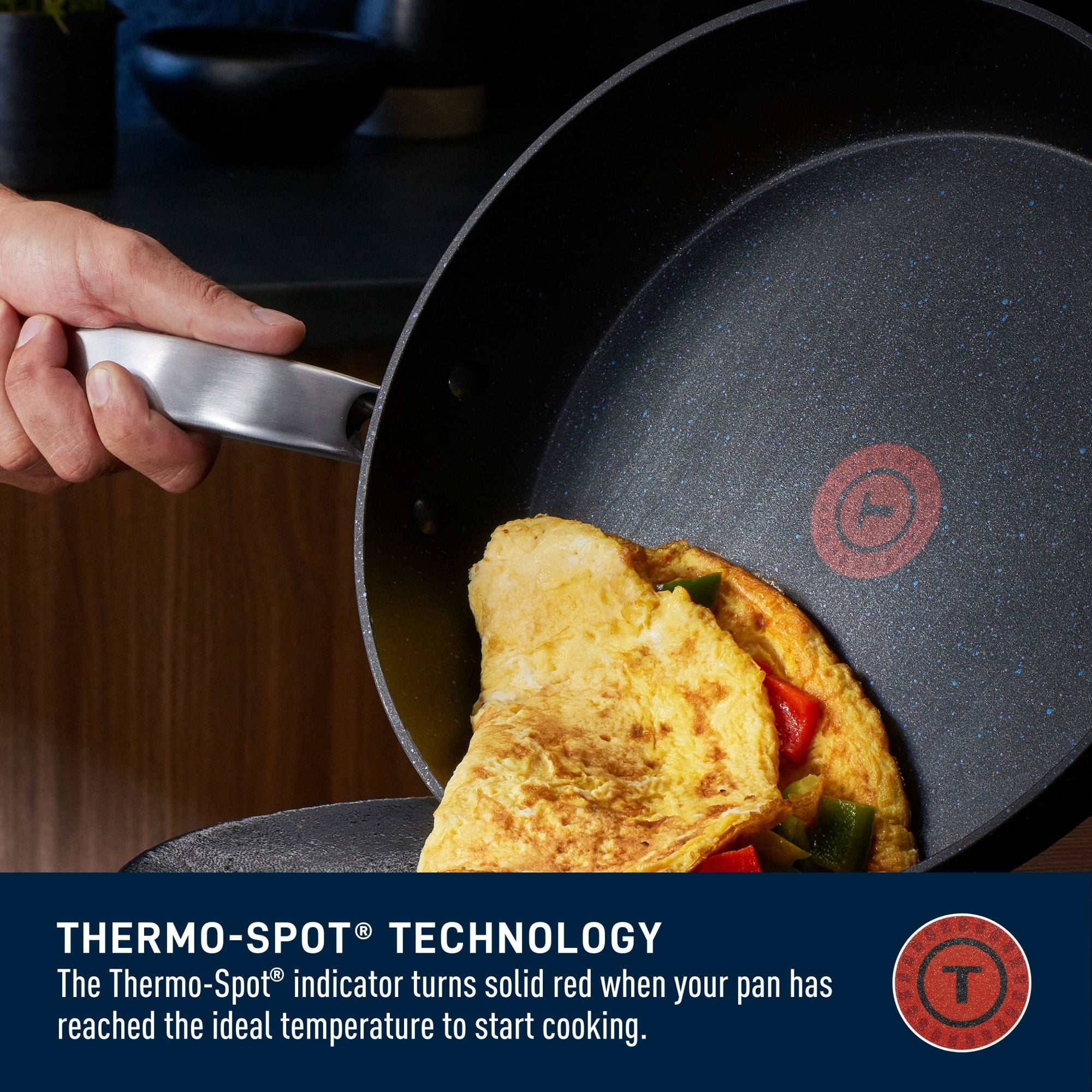 Cuiseur Géant T-fal Stone Shield de 5 pintes / 11.8 po avec technologie DefenseShield™, fabrication en 6 couches, texture pierre robuste, à l’épreuve du lave-vaisselle et du four