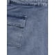 thumbnail image 5 of Pantalones cortos de mezclilla para mujer INSPIRE CHIC, cargo, de imitación envolvente, de cintura alta, mini shorts, 2XL, azul, 5 of 6