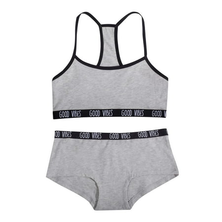 Fruit of the Loom Girls Bra and Boyshort Underwear Panty Set (Little Girls & Big Girls)