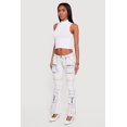 thumbnail image 3 of Women's Flare Leg Cargo Jeans, 3 of 5