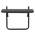 thumbnail image 3 of CorLiving Parksville Resin Wicker and Steel Outdoor Foldable Balcony Table, Black, 3 of 10