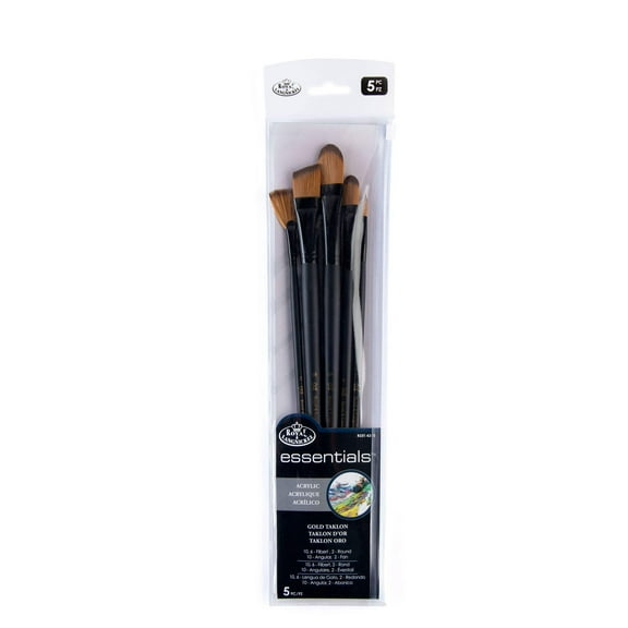 RSET-4310 | Essentialsâ„¢ 5pc Gold Taklon Variety Brush Set 4310